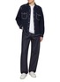 Figure View - Click To Enlarge - BARRIE - Contrast Seam Pocket Denim Shirt Jacket