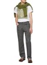 Figure View - Click To Enlarge - BARRIE - BB Logo Knit Patch Cotton Cashmere T-Shirt