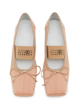 Detail View - Click To Enlarge - MM6 MAISON MARGIELA - Square Toe Numeric Band Ballet Flats