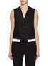 Main View - Click To Enlarge - MIU MIU - Exposed Lining Pinstripe Waistcoat