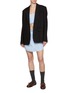 Figure View - Click To Enlarge - MIU MIU - Pinstripe Single Breasted Blazer