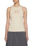 Main View - Click To Enlarge - MIU MIU - Embellished Logo Front Tank Top