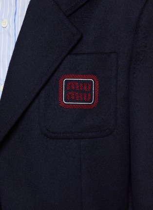  - MIU MIU - Logo Badge Single Breasted Blazer