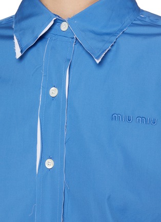  - MIU MIU - Creased Cotton Poplin Shirt