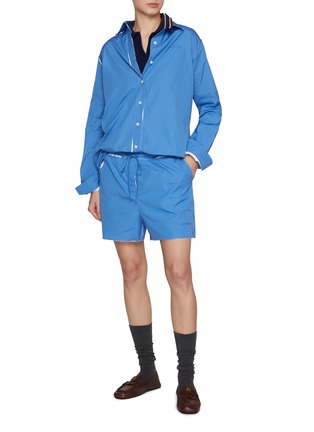 Figure View - Click To Enlarge - MIU MIU - Creased Cotton Poplin Shirt