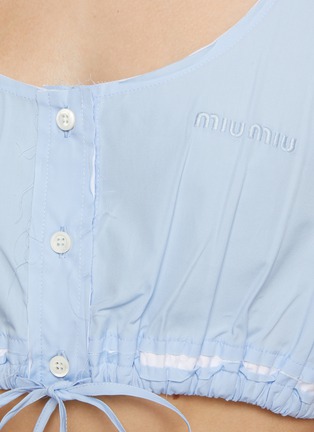  - MIU MIU - Creased Cotton Poplin Crop Top