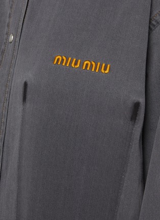 - MIU MIU - Oversized Cotton Chambray Shirt