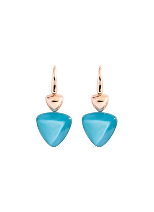 Main View - Click To Enlarge - VHERNIER - Freccia Turquoise 18K Pink Gold Drop Earrings