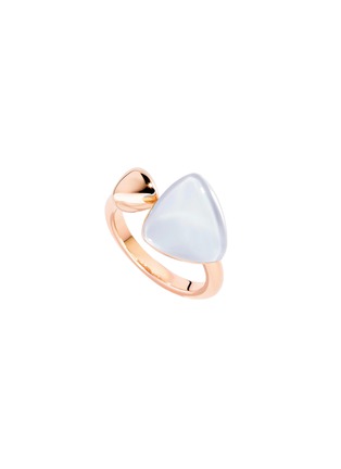 Main View - Click To Enlarge - VHERNIER - Freccia Mother Of Pearl 18K Pink Gold Ring — EU 50