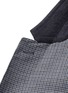 Detail View - Click To Enlarge - LANVIN - Leather collar check wool blazer