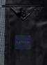  - LANVIN - Leather collar check wool blazer