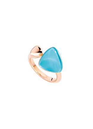 Main View - Click To Enlarge - VHERNIER - Freccia Turquoise 18K Pink Gold Ring — EU 52