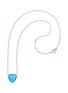 VHERNIER Freccia Turquoise Diamond 18K Pink Gold Pendant Necklace