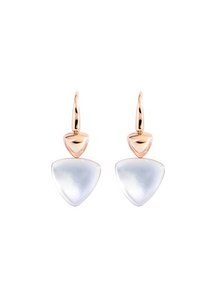 Main View - Click To Enlarge - VHERNIER - Freccia Mother Of Pearl 18K Pink Gold Drop Earrings