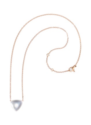 Main View - Click To Enlarge - VHERNIER - Freccia Mother Of Pearl Diamond 18K Pink Gold Pendant Necklace