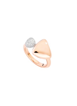 Main View - Click To Enlarge - VHERNIER - Freccia Diamond 18K Pink Gold Ring — EU 51