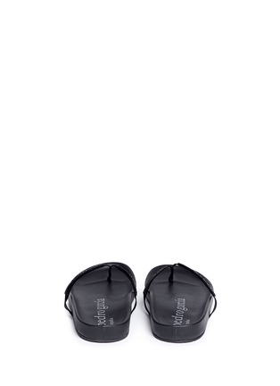 Back View - Click To Enlarge - PEDRO GARCIA  - 'Anabel' crystal pavé leather flip flops