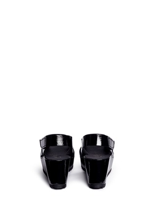 Back View - Click To Enlarge - PEDRO GARCIA  - 'Fernanda' patent leather platform sandals
