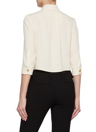 Back View - Click To Enlarge - PRADA - Brown Front Quarter Sleeve Top