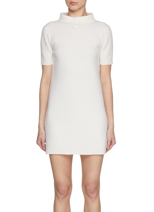 Main View - Click To Enlarge - PRADA - Retro Collar Shift Dress