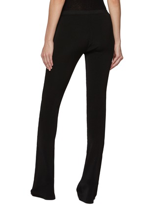 Back View - Click To Enlarge - PRADA - Logo Plaque Flared Leg Jersey Leggings