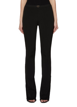 Main View - Click To Enlarge - PRADA - Logo Plaque Flared Leg Jersey Leggings