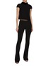 Figure View - Click To Enlarge - PRADA - Logo Plaque Flared Leg Jersey Leggings