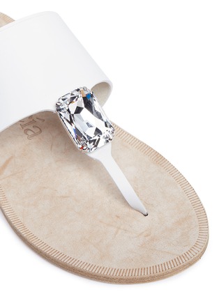 Detail View - Click To Enlarge - PEDRO GARCIA  - 'Ivanka' Swarovski crystal leather sandals