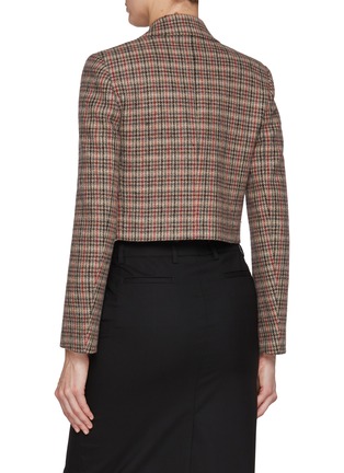 Back View - Click To Enlarge - CHLOÉ - Lower Impact Houndstooth Cropped Wool Blazer