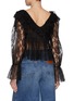 Back View - Click To Enlarge - CHLOÉ - V-Neck Floral Lace Top