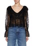 Main View - Click To Enlarge - CHLOÉ - V-Neck Floral Lace Top