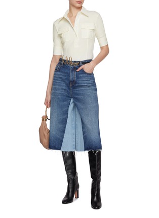 Figure View - Click To Enlarge - CHLOÉ - Ocean Blue Denim Shorts