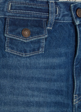Detail View - Click To Enlarge - CHLOÉ - Ocen Blue Flared Denim Jeans