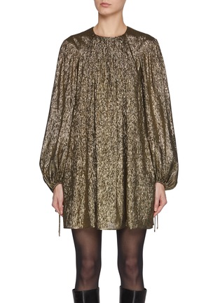 Main View - Click To Enlarge - CHLOÉ - Lamé Silk Blend Crêpon Dress