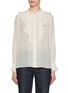 Main View - Click To Enlarge - CHLOÉ - Lace Trim Sheer Silk Blouse