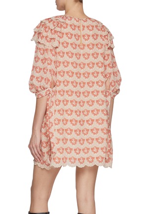 Back View - Click To Enlarge - CHLOÉ - Floral Printed Silk Crêpon Dress