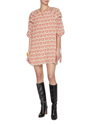 Figure View - Click To Enlarge - CHLOÉ - Floral Printed Silk Crêpon Dress