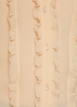  - CHLOÉ - Ruffle Edge Sheer Silk Blouse