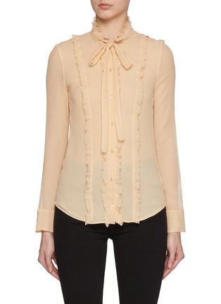Main View - Click To Enlarge - CHLOÉ - Ruffle Edge Sheer Silk Blouse