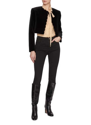 Figure View - Click To Enlarge - CHLOÉ - Ruffle Edge Sheer Silk Blouse