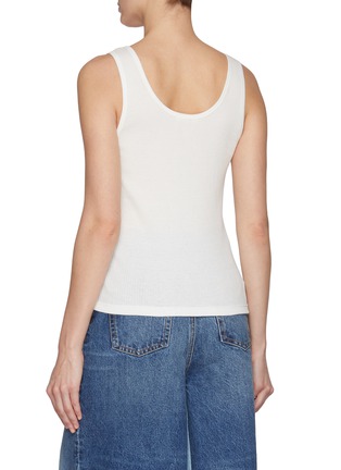 Back View - Click To Enlarge - CHLOÉ - Ribbed Cotton Jersey Tank Top