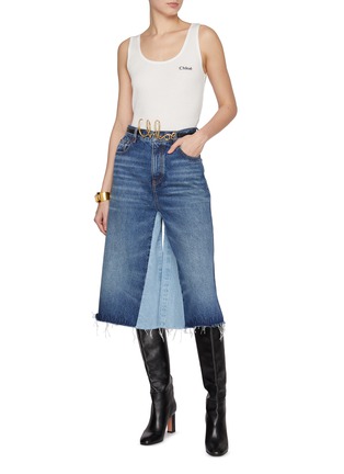 Figure View - Click To Enlarge - CHLOÉ - Ribbed Cotton Jersey Tank Top