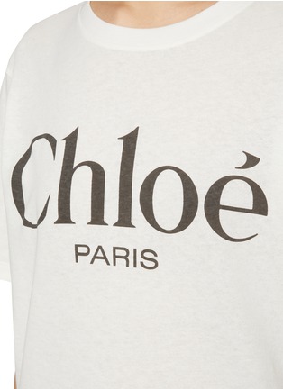  - CHLOÉ - Light Wash Logo Cotton T-Shirt