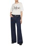 Figure View - Click To Enlarge - CHLOÉ - Light Wash Logo Cotton T-Shirt