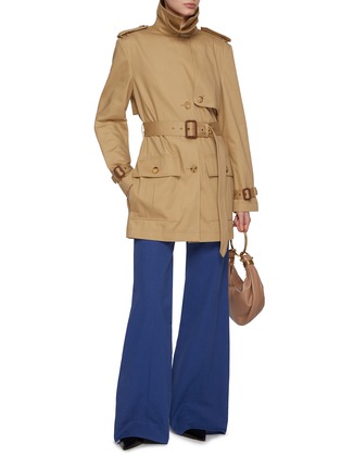 Figure View - Click To Enlarge - CHLOÉ - Padded Shoulder Cotton Saharienne Jacket