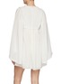 Back View - Click To Enlarge - CHLOÉ - Lace Trim Silk Crêpon Mini Dress