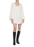Figure View - Click To Enlarge - CHLOÉ - Lace Trim Silk Crêpon Mini Dress
