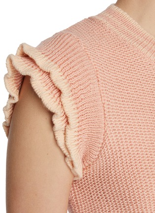  - CHLOÉ - V-enck Ruffle Wool Knit Top