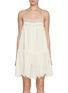 CHLOÉ Lace Trim Silk Flared Dress