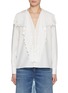 CHLOÉ Floral Lace Cotton Poplin Blouse